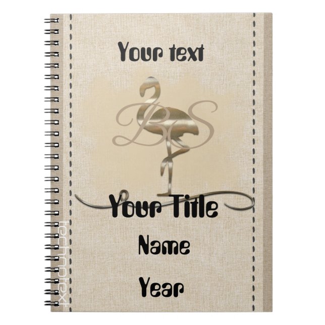 Retro Guld Helgdag Vibe Anteckningsbok (Framsidan)