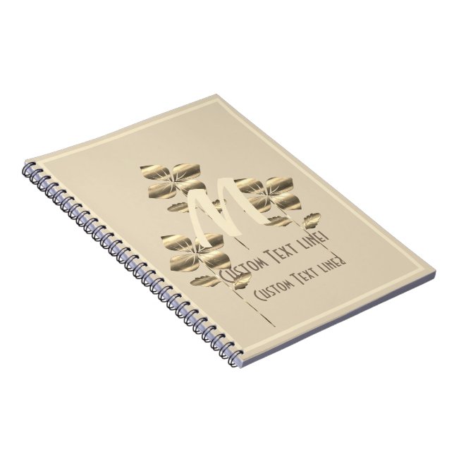 Retro Guld Helgdag Vibe Anteckningsbok (Högra Sidan)