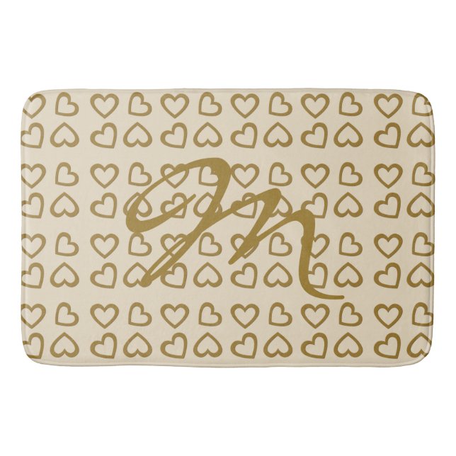 Retro Guld Helgdag Vibe Badrumsmatta (Framsidan)