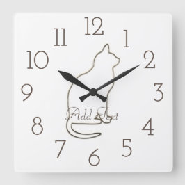 Retro Guld Helgdag Vibe Fyrkantig Klocka