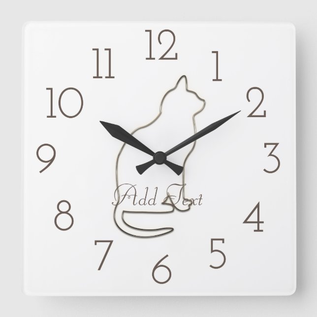 Retro Guld Helgdag Vibe Fyrkantig Klocka (Framsida)