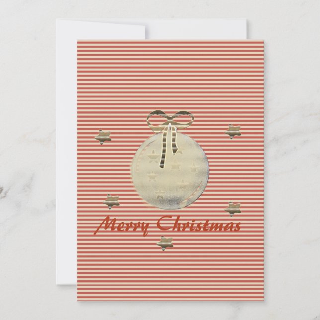 Retro Guld Helgdag Vibe Julkort (Framsida)