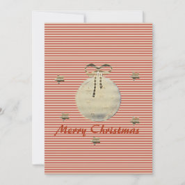 Retro Guld Helgdag Vibe Julkort