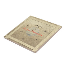 Retro Guld Helgdag Vibe Kakelplatta