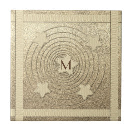 Retro Guld Helgdag Vibe Kakelplatta