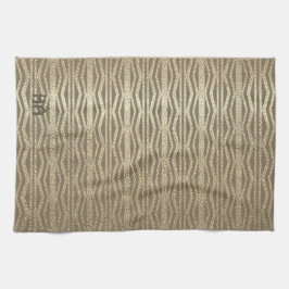 Retro Guld Helgdag Vibe Kökshandduk