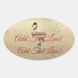 Retro Guld Helgdag Vibe Ovalt Klistermärke