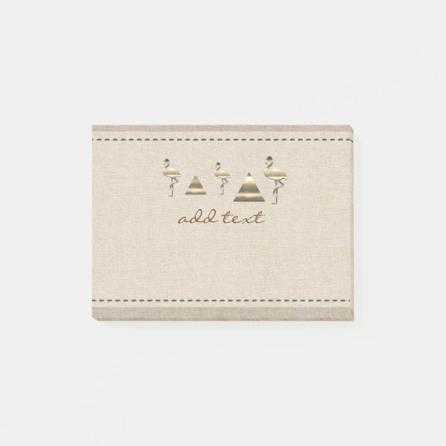 Retro Guld Helgdag Vibe Post-it Block (Framsida)