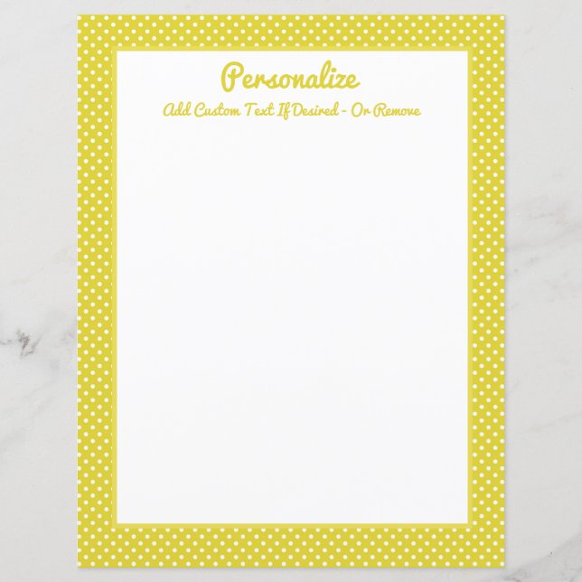 Retro Guld & White Polka Dot Mönster personalize (Framsida)