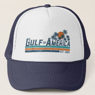 Retro Gulf Of USA 2025 Amerikansk Flagga Gulf Keps