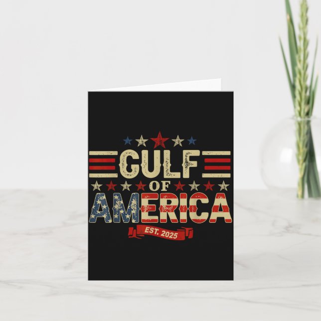 Retro Gulf Of Usa America Est 2025 Shirt Men Women Kort (Framsida)
