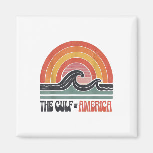 Retro Gulf Of Usa Amerika Mexikanska Golfen Eller Magnet