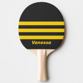 Retro Guljacka Tre tvärstrimmor med namn Pingisracket