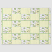 Retro Gult Grönt Mid Century Land Blommigt