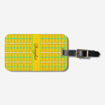 Retro Gult och Blue Douglas Tartan, anpassningsbar