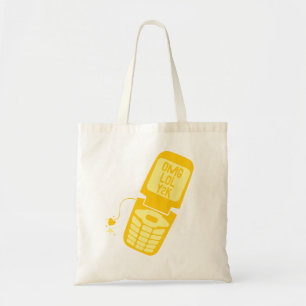 Retro-Gult Vänd Mobil T-Shirt Tygkasse