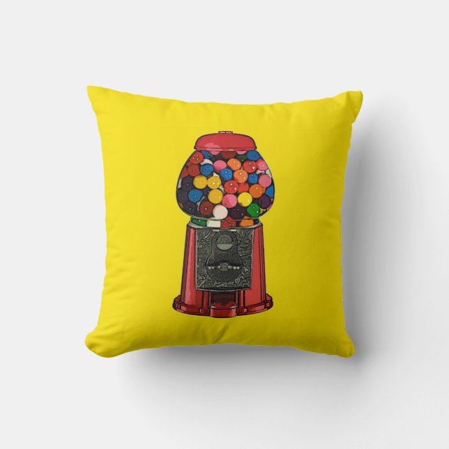 Retro Gumball Maskin Kudde (Framsida)