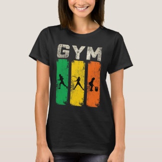 Retro Gym Fitness Silhuett Man T-Shirt