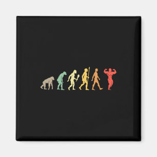 Retro Gym Motivation Presentidé Rolig Bodybuilding Magnet