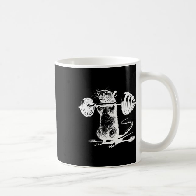 Retro Gym Rat Fitness Bodybuilding Workout Weight  Kaffemugg (Höger)