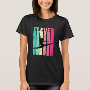 Retro Gymnastics Girls 11 år gammal T Shirt