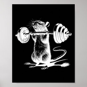 Retro Gymråtta Fitness Bodybuilding Träning Vikt Poster