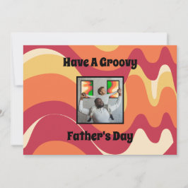 Retro "Ha en fantastisk Fars dag" familjefoto Julkort