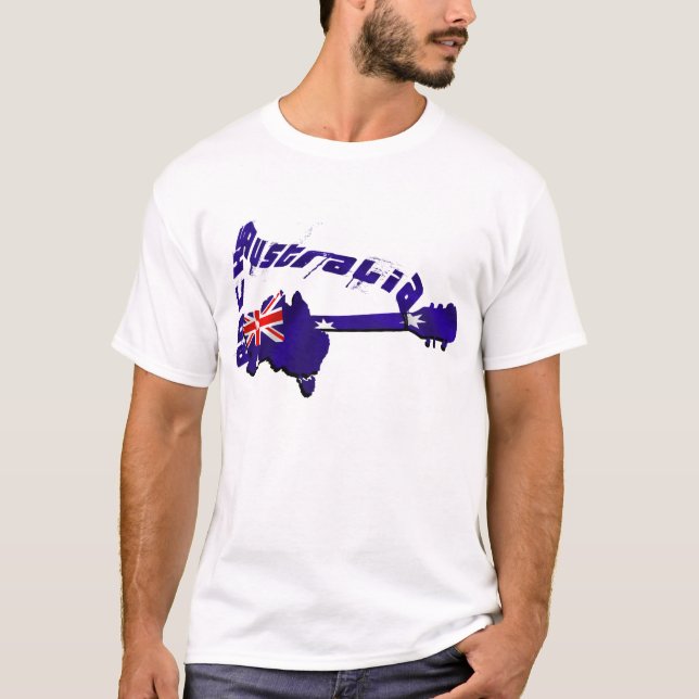 Retro ha på sig look T för Australien stenar T-shirt (Framsida)