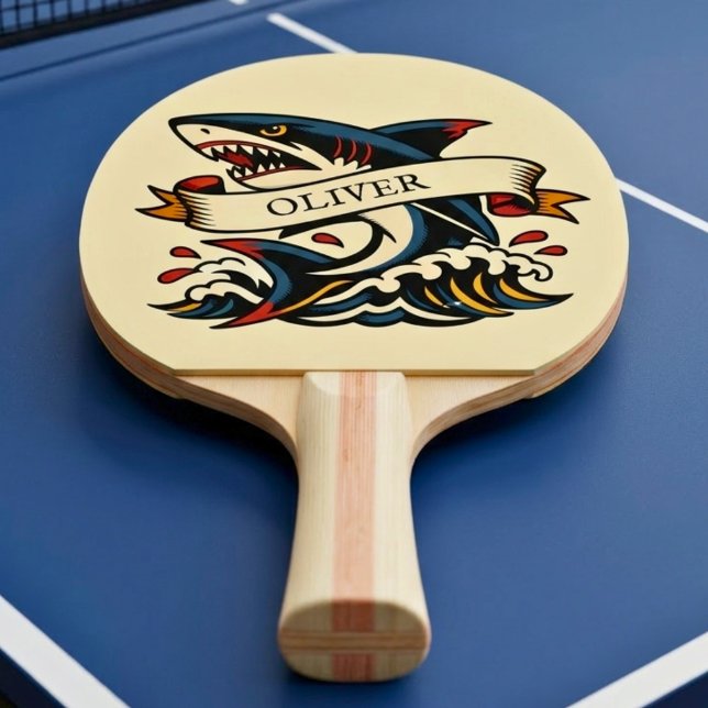 Retro hajtatuerings nautisk pingisracket (Skapare uppladdad)