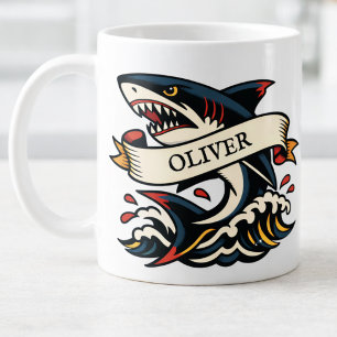 Retro hajtatuerings nautiska kaffemugg