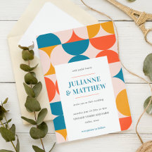 Retro Halcle Scallop Mid Century Bröllop