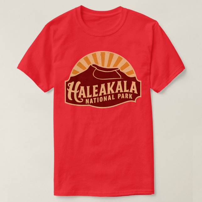 Retro Haleakala nationalpark Emblem TShirt T Shirt (Design framsida)