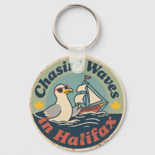 Retro Halifax Måsen Vågor Nyckelring