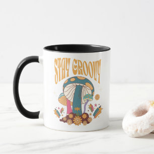 Retro Håll dig Groovy Svamp Mugg