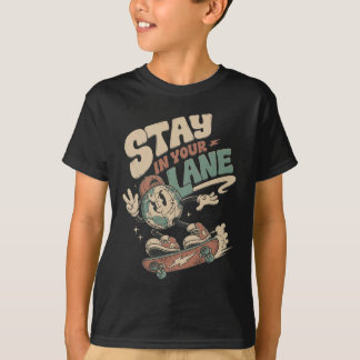 Retro Håll Dig i Din Led Glob Skater Pojke Rolig V T Shirt