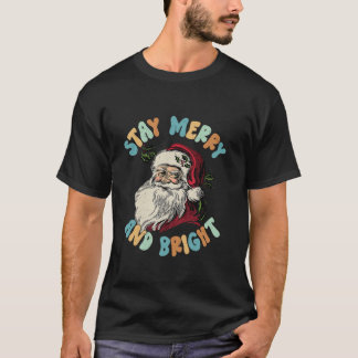 Retro - håll dig lugn och slät Retro Santa Groovy  T Shirt