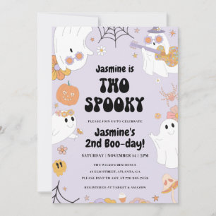 Retro Halloween 2:a födelsedagsinbjudan Inbjudningar