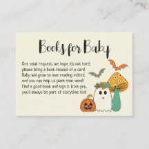 Retro Halloween Baby Shower Bokförfrågan