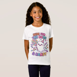 Retro Halloween Barn T-Shirt, Boos och godis T Shirt