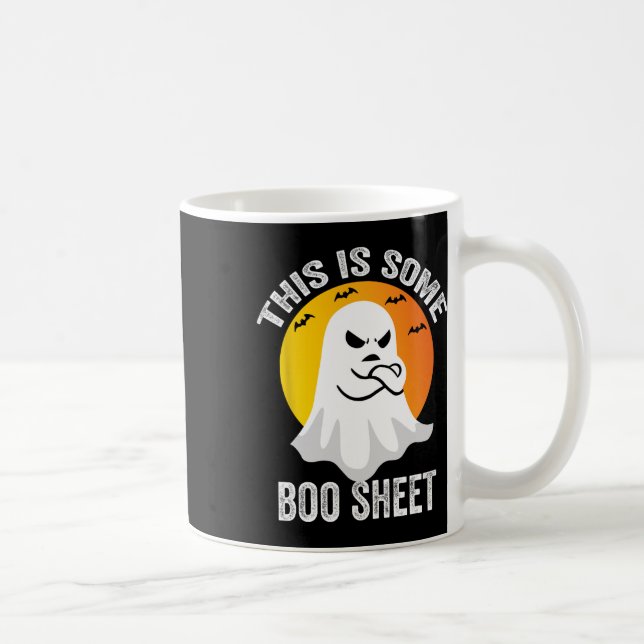 Retro Halloween Boo Ghost-kostym det här är lite B Kaffemugg (Höger)