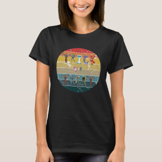 Retro Halloween bus eller godis varelser läskig Ch T Shirt