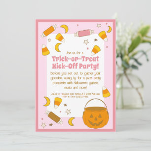 Retro Halloween Costume Party eller Trunk eller Tr Inbjudningar