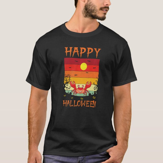 Retro Halloween Costumes Matching Crab Halloween P T Shirt (Framsida)