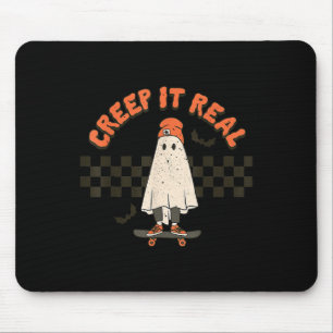 Retro Halloween Creep det riktiga Ghost Boy Fall S Musmatta
