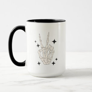 Retro Halloween Creep it Real Skeleton Mugg