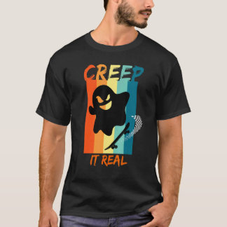 Retro Halloween Creep It Real Vintage Spöke Hallow T Shirt