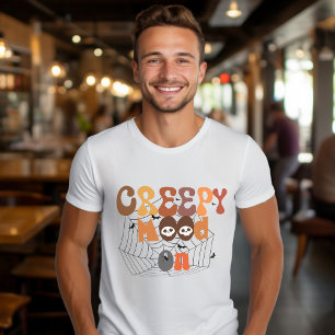 Retro Halloween Creepy Mood On T Shirt