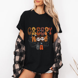 Retro Halloween Creepy Mood On T Shirt