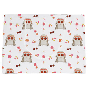 Retro Halloween Cute Kids Blommigt Ghost