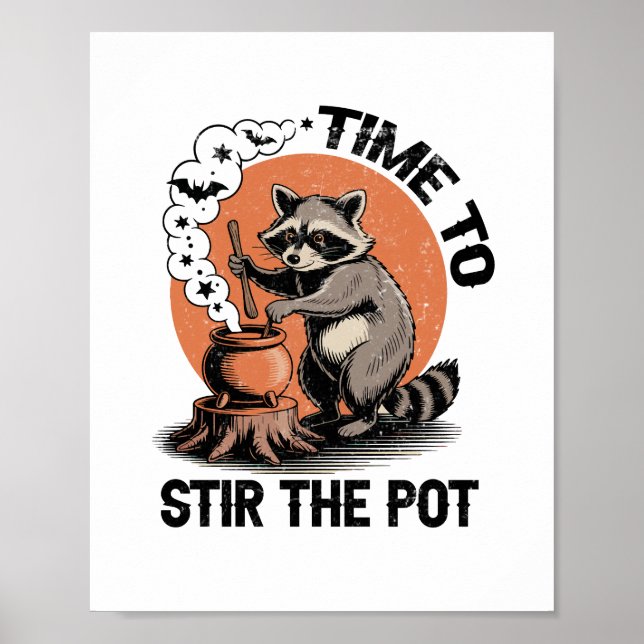 Retro Halloween Feral Time to Rör Pot Poster (Framsidan)